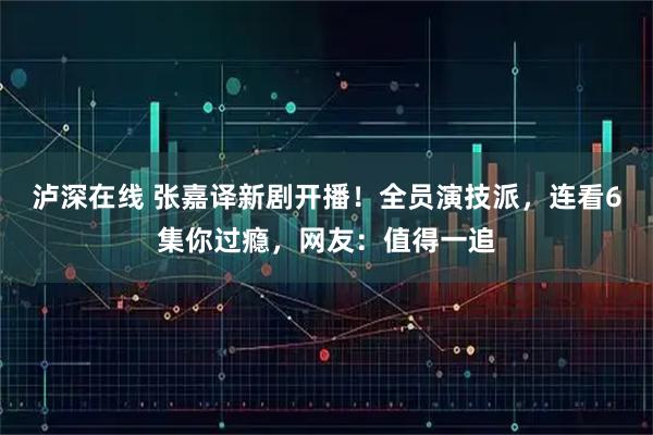泸深在线 张嘉译新剧开播！全员演技派，连看6集你过瘾，网友：值得一追